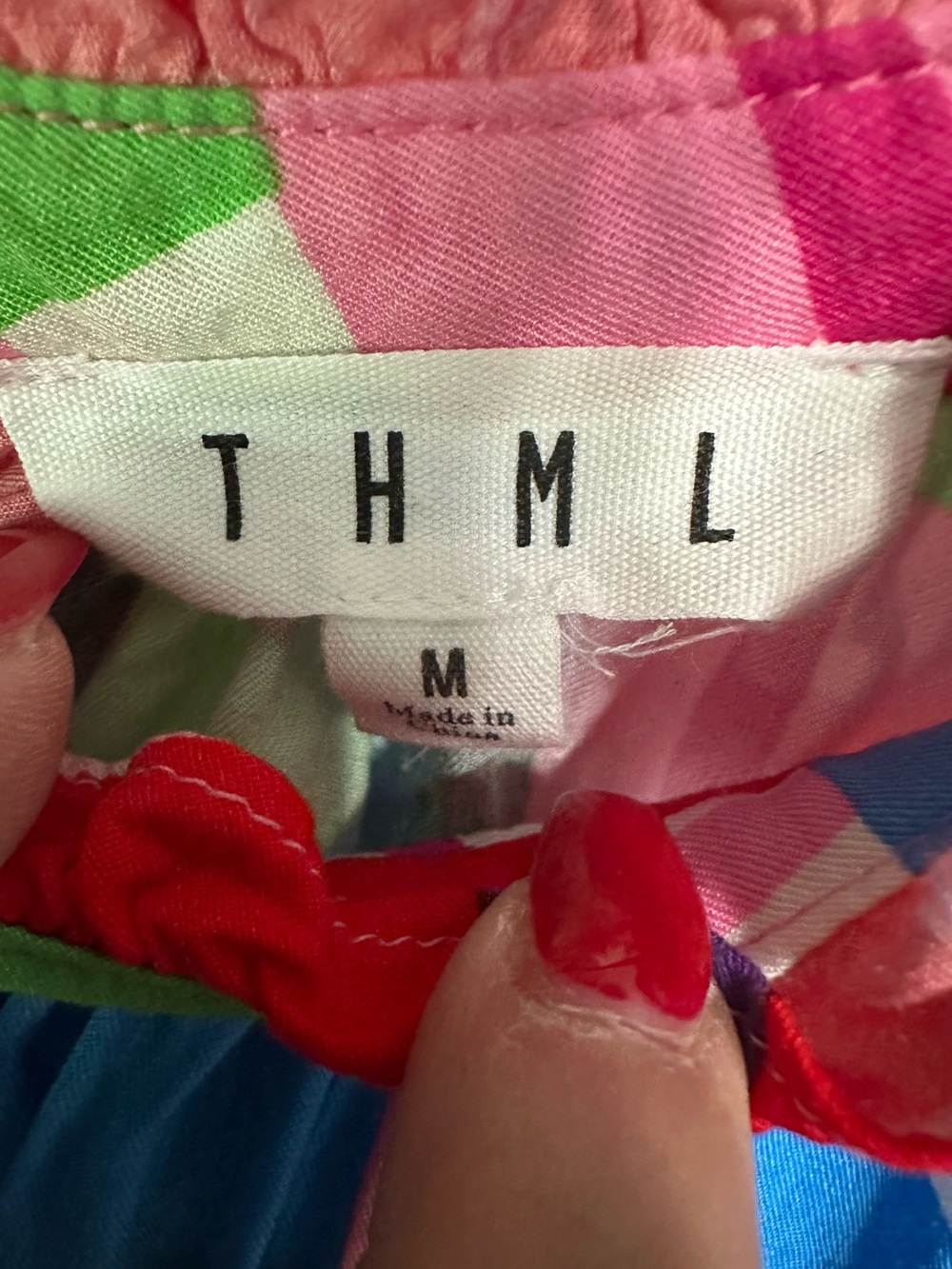 THML Multi-Color Abstract Summer Top - Picture 3 of 10